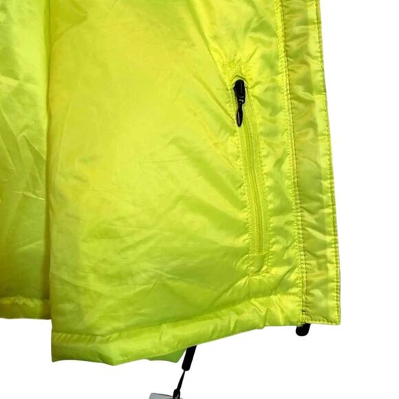 CALVIN KLEIN PERFORMANCE Yellow Cropped Mock-Neck Zip-Up Puffer Vest Size L New - Picture 5 of 12